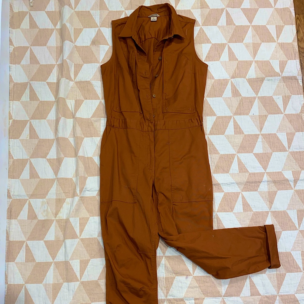 Duluth trading khaki jumpsuit